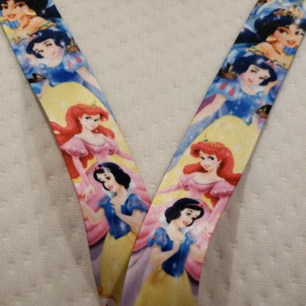 Disney PRINCESSES SNOW JASMINE ARIEL Pin Trading‎ Neck lanyard ID keys NEW 010
